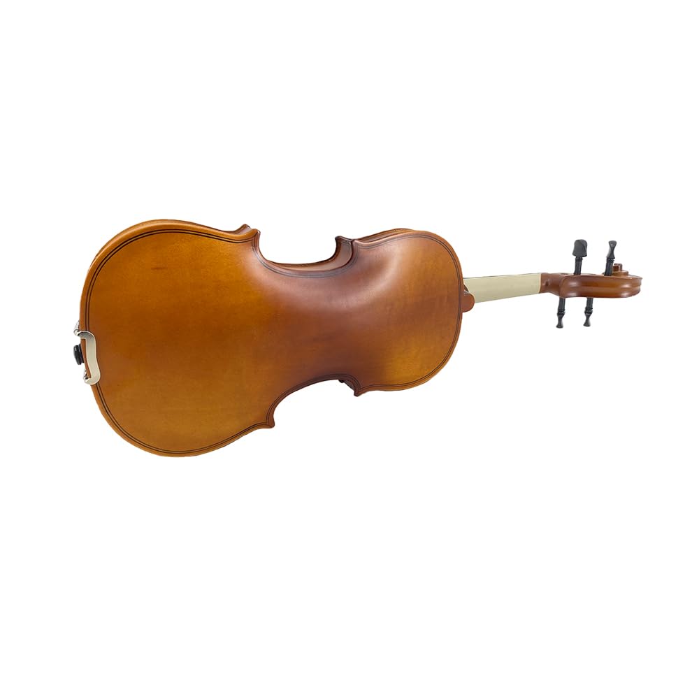 Vetimobato Set violino 4/4 fatto a mano, corpo in acero con finitura opaca, accessori in legno massello, kit completo con custodia, archetto, spalliera, corde per principianti e intermedi (1/8)