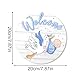 Baby Welcome Sign, Gender Reveal Wooden Hanging Hello World Wreath Newborn Name Birth Announcement Board Nursery Decor for Hospital Baby Shower Porch Party Front Door Decoration(Boy, Blue)