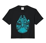 Star Wars Classic Vintage Millennium Falcon Line Art Sketch Comfort Colors Crop Top
