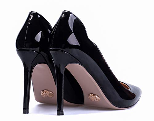 Petit Cadeau Lavinia - Women's Elegant & Sexy Pointed Toe Slip on Pumps with 4" Stiletto High Heels. Handmade to Perfection.2