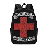 Bon Rock Band Jovi Travel Laptop Backpack for Men Women Waterproof Large Computer Laptop Backpack with USB Charging Port Carry On Backpack Business Work Bag
