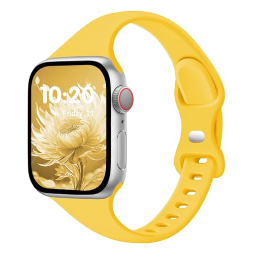 CREFORT Slim Band Compatible with Apple Watch Bands 38mm 40mm 41mm 42mm 44mm 45mm 46mm 49mm for...