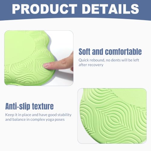 Image of Yoga Knee Pads 2 Pack, Foam Kneeling Cushions - Non-Slip Pilates Knee Pad Cushion & Wrist Support - Portable Workout Knee Pads for Meditation, Kneeling, Balance, Floor, Pilates,Yoga