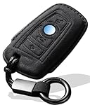 XMZAIMY for BMW Key Fob Cover with Keychain Fit for BMW 1 2 3 4 5 6 7 X1 X3 X4 M2 M3 M4 M5 M6 Series GT3 Smart Keys Case Protector Suede (Black, Style B)