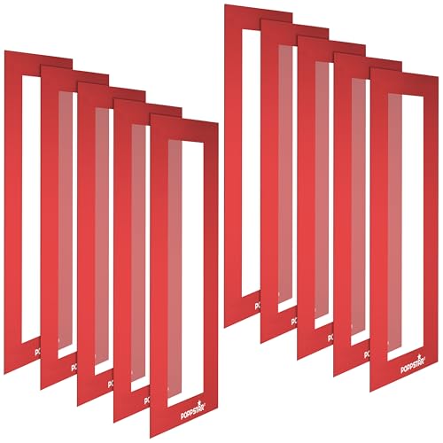 Poppstar Marco Magnético Imantado Con Cierre Magnético, Rojo, 10 Piezas