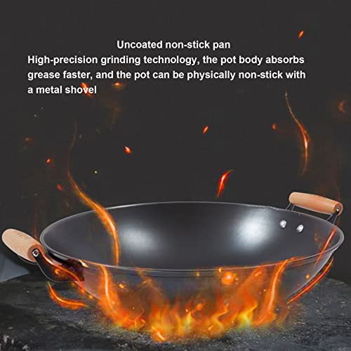 Wok de Hierro Fundido 51 cm Negro miniatura 5