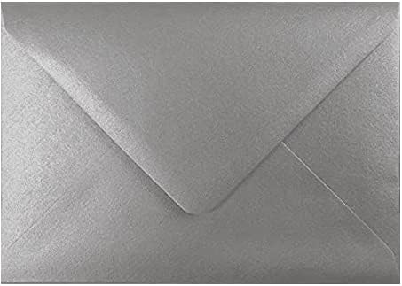 C5 (162mm x 229mm) Metallic Silver Coloured Envelopes for Wedding Invitaions/Greeting Cards/Crafts- Pack of 10