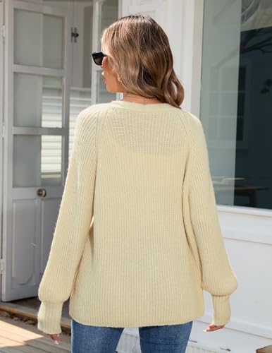 Womens Oversized Lightweight Button Cardigan Sweater Fall 2025 Ladies Casual Cozy V Neck Long Sleeve Cardigans3