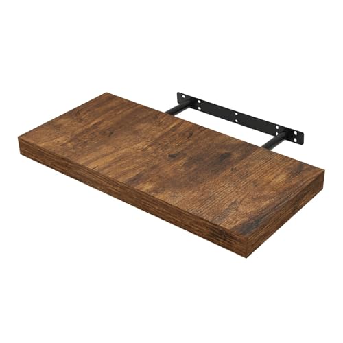 WOLTU Estante Flotante, Estanterías de Pared, Tablero de Pared Volato Estante Flotante Libre, para salón, Cocina, Oficina 50x23x3.8cm Vintagebraun RG9368hov