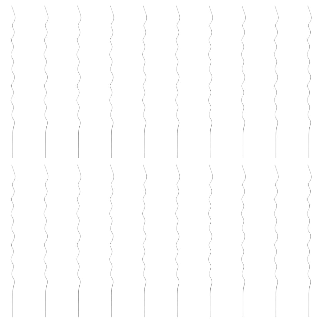 vidaXL 20x Supports de Plantes en Spirale Support de Croissance de Légumes Tomates Plantes Grimpantes Jardin Cour Acier Galvanisé 170 cm