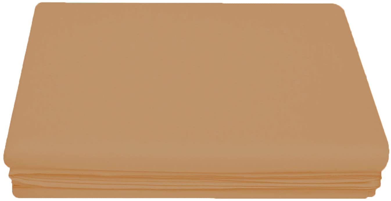 Percale Polycotton Flat Sheet Easy Care (Latte, Super King)