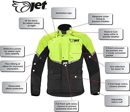 Jet Blouson Veste Moto Homme Imperméable Avec Armure Textile Tourer