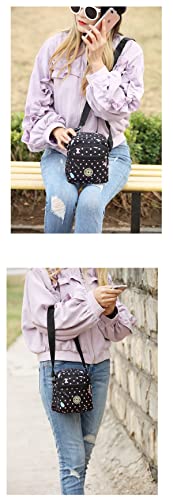 Image of MOMISY Women Mobile Messenger cellphone Bag Ladies Nylon Shoulder Cross Body Long Strap for College, Outing, Travelling, Work