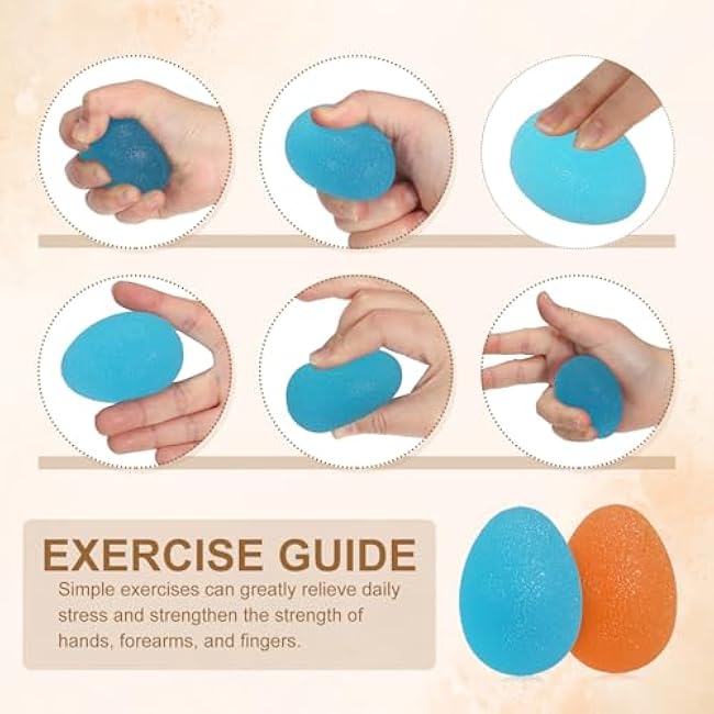 PATIKIL Hand Exercise Balls, 8 Pcs Squeeze Balls Stress Ball for Adults Grip Strengthening Occupational Equipment for Finger Wrist Strength, Multicolor