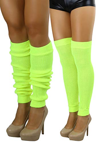 Image of ToBeInStyle Women's Long Over The Knee Leg Warmers Bright Thigh High