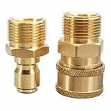 Photo Gallery alanmoship set di connettori m22 a sgancio rapido per idropulitrice, giunto in ottone ad alta resistenza, giunti per tubi da giardino facili da cambiare, oro, 2 pezzi Photo Gallery alanmoship set di connettori m22 a sgancio rapido per idropulitrice, giunto in ottone ad alta resistenza, giunti per tubi da giardino facili da cambiare, oro, 2 pezzi