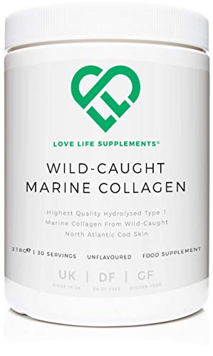 Wild-Caught Marine Collagen by LLS | Derived from North Atlantic Cod Skin | 318g - 30 Servings | Unflavoured | Love Life Supplements - 'Clean, Effective, High Quality'