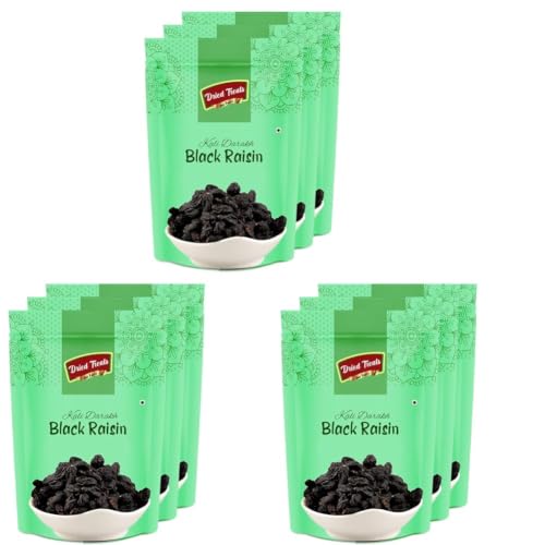 Image of Dried Treats Premium Fresh Raisins (Black Raisins /Kali Darakh, 600Gm) (Pack of 3)