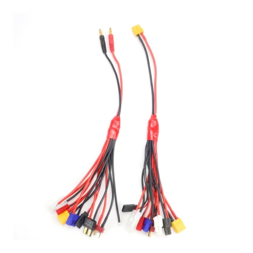Connettore Adattatore Caricabatterie Cavo Batteria con 8 in 1, Banana 4,0 Mm, XT60, TRX, Lipo for Drone RC(8in1 XT60 Input)