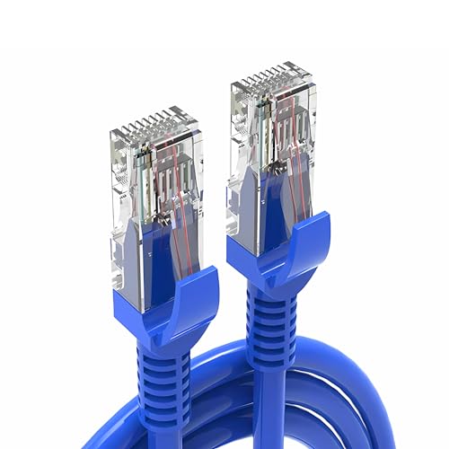 EZONEDEAL 1m 10m 25m RJ45 Cat5e Ethernet Network Patch Cable Ethernet Cord - Cat 5e Cable (Blue 3M)