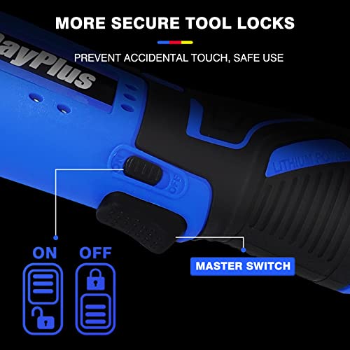 Qimu Cordless Electric Ratchet Wrench Set, Cordless Ratchet Right Angle Wrench,3/8" 12V Power Ratchet Tool Kit With 2 X 1500Mah Lithium-Ion Battery,7 Sockets And Charger #TOP5