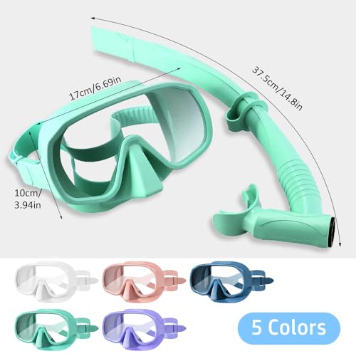 Set de Snorkel para Adultos KLERICER con Máscara Ajustable y Vidrio Templado Anti-Niebla 180° miniatura 6