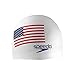Speedo Silicone 'Flag' Swim Cap, White, One Size