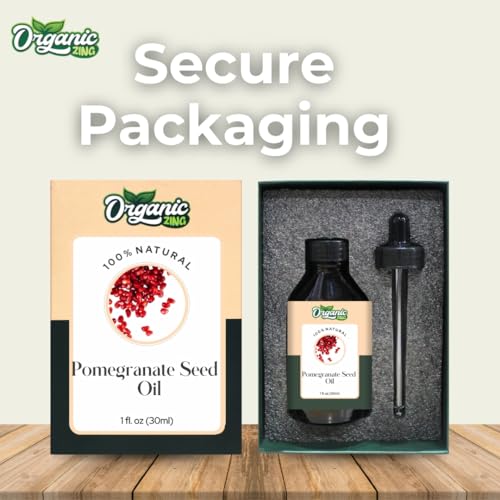Image of Organic Zing Pomegranate Seed Oil 30 ml (1.01 fl oz) - Premium Antioxidant Seed Oil for Skincare, Haircare, DIY Formulations, Soaps & Cream Blends