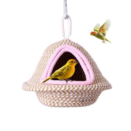 Cabaña para los pájaros en jaula de algodón para ninfas y loros 2