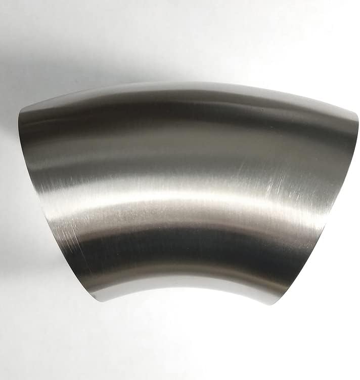 2.5" Stainless 45° Mandrel Bend Elbow - 1D Tight Radius - 16GA/.065" Wall - No Leg - SS304 - Stainless Bros