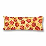 InterestPrint Pepperoni Italy Food Pizza Body Pillow Covers Pillowcase with Zipper 21x60 Twin Sides,...