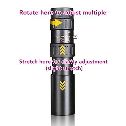 Telefoon Telelens met met Statief, Vrij Rekbare Telescoop Zoom Macro Lens met Statief voor Kamperen, Handmatig… - Afbeelding 6