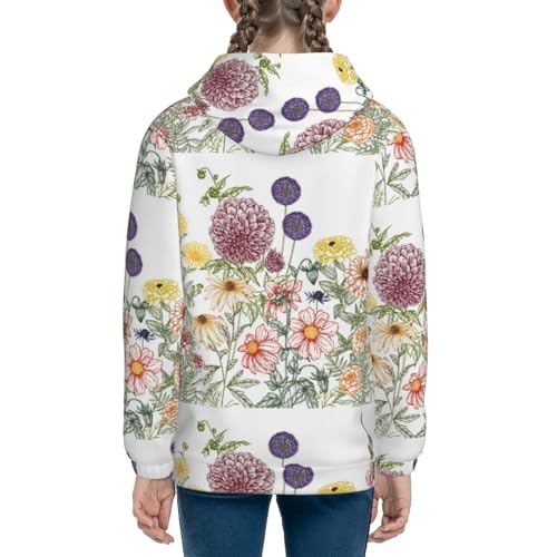 Autumn Garden Kids Pullover Hoodies Boys Sweatshirts Girls Athletic Clothes with Pocket4