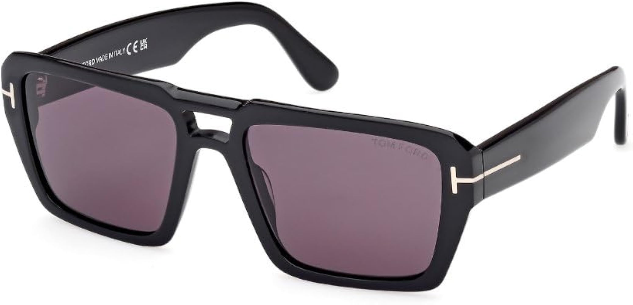 Amazon.com: Tom Ford RED FORD FT1153 Black/Smoke Violet 56/19/145