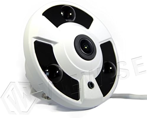 VIEWISE Analog HD 1080P 2MP 360 Degree Security Surveillance Wired Camera Fisheye 1.7mm Lens Wide Angle Panoramic Indoor Dome Camera 4 in 1 ( TVI / AHD / CVI / Anaolog) IR 15FT Nightvision DC12V