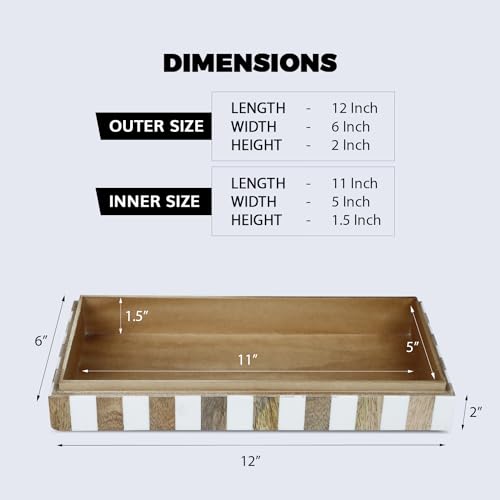 Boîte de rangement moderne 25x11 cm, support télécommande et boîte à bijoux - 3