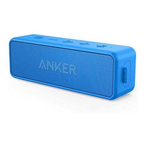 Anker SoundCore 2 Bluetooth Lautsprecher, Fantastischer Sound, Enormer Bass mit Dualen Bass-Treibern, 24h Akku, Verbesserter IPX7 Wasserschutz, Kabelloser Lautsprecher für iPhone Cover