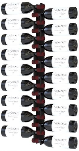 The Rack Co. Neck Grip Wall-Mounted Metal Metal Wine Rack for 18 Bottles