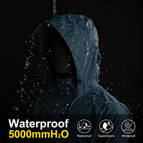 33,000Ft HU-XI-201 Packable Rain Jacket Men'S Lightweight Waterproof Rain Shell Jacket Raincoat thumb #1
