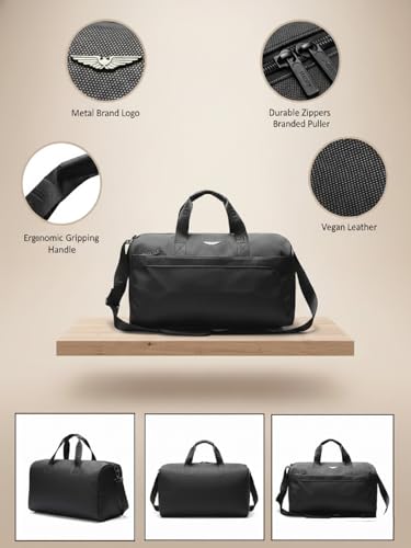 Image of Police Unisex Black Archelo Stylish Shoulder Side Duffle Bag