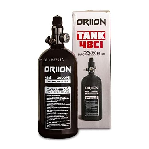 Oriion Paintball Tank for Airgun | 48CI 3000PSI Tank Paintball Refillable, Aluminum, and Lightweight | 3000 Psi Output Pressure with Regulator | PI and DOT Certified