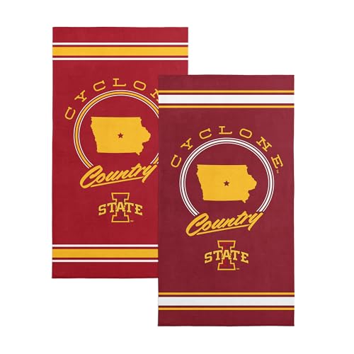 Northwest Iowa State Cyclones NCAA Homebreak Beach Towel 2 Pack 30 x 60 Inches