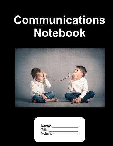 Communications Notebook. 100 Pages Lined Paper. 8.5