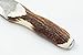 A Fantastic Genuine Stag Horn Handle Double Edged Damascus Steel Sgian Dubh Made in Sheffield