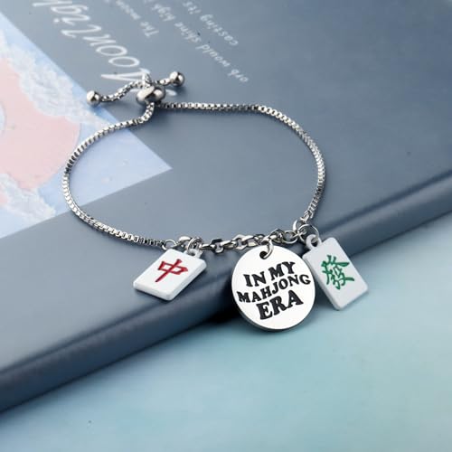 Mahjong Charm Bracelet Mahjong Tile Bracelet Chinese Mahjong Gift Mahjong Player Jewelry For Mahjong Lover3