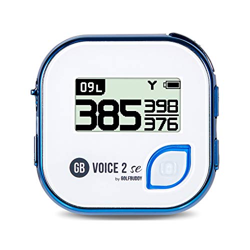 Golf Buddy Voice 2 SE Talking GPS Rangefinder, 20 Hours Battery Life Golf Distance Range Finder, Preloaded with 40,000 Worldwide Courses, Easy-to-use Golf Navigation for Hat (Blue)