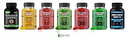 Dr. Emy's Ashwagandha - Collagen - Super Greens Gummies 2 Pk Each, 60 Ct Per Bottle, 6 Bottles, Skin Health, Sleep Support, Digestive Health, Immune Support #TOP7