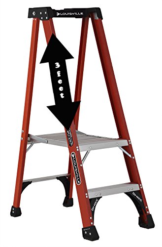 Louisville Ladder FXP1802HD Fiberglass Pro Platform Ladder, Type IAA, 375-Pound Load Capacity, 2-Feet