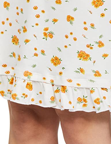 Image of Amazon Brand - Eden & Ivy Women's Cotton Knee Length Regular Fit Printed Nighty