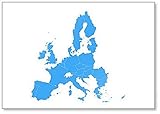 mapa union europea con nombres Tamaño: 8 x 5,5 cm. Imán para nevera con diseño de mapa político de la Unión Europea, Eu, Estados miembros